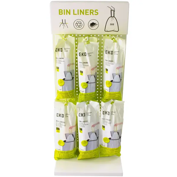 Afvalzakken | Kunststof | Wit | 6L | EKO Afvalbakken | 720 Stuks | 350x400(h)mm