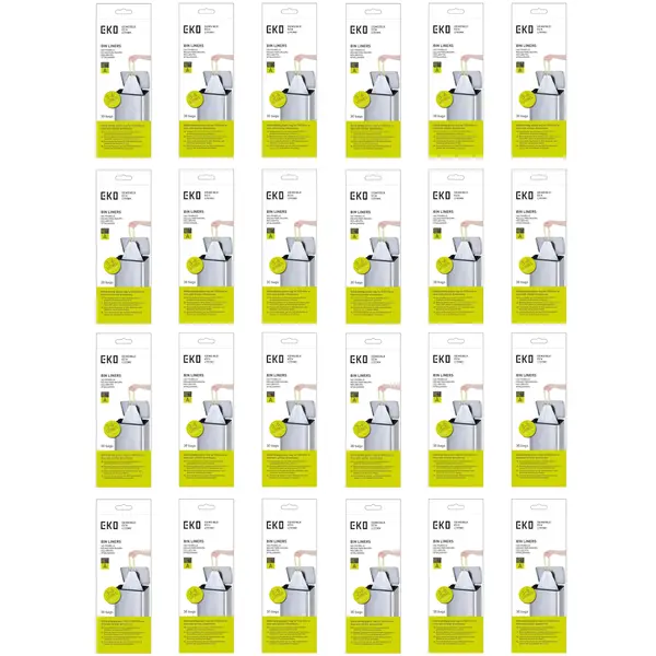 Afvalzakken | Kunststof | Wit | 6L | EKO Afvalbakken | 720 Stuks | 350x400(h)mm