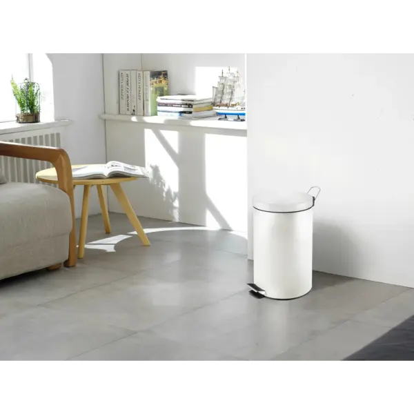 Pedaalemmer | Wit | 12L | Klapdeksel | Ø248x400(h)mm