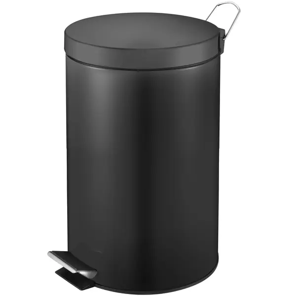 Pedaalemmer | Zwart | 12L | Klapdeksel | Ø248x400(h)mm