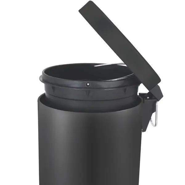 Pedaalemmer | Zwart | 12L | Klapdeksel | Ø248x400(h)mm