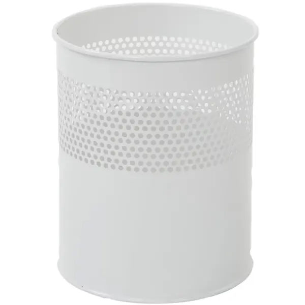 Afvalbak | Metaal | Wit | 10L | Open | Ø235x275(h)mm