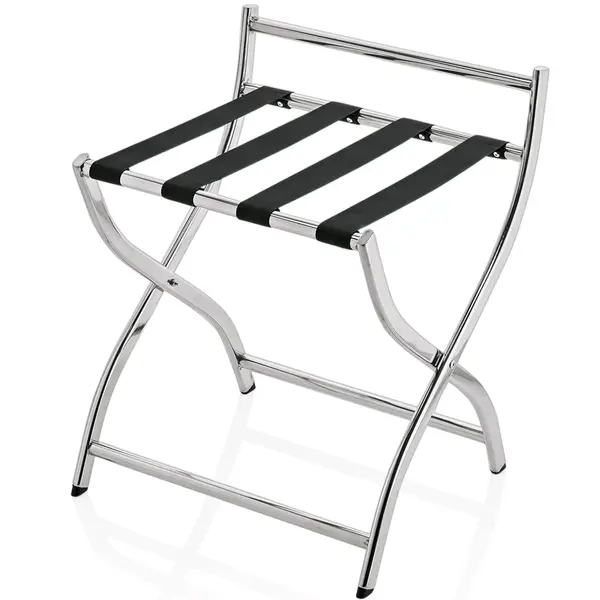 Kofferstandaard | RVS | Inklapbaar | Wandbescherming | 505x450x515/610(h)mm