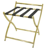 WAS Germany Kofferstandaard | RVS | Goudkleurig | Inklapbaar | Wandbescherming | 505x450x515/610(h)mm