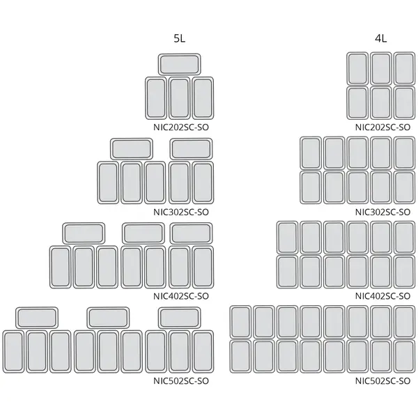 Schepijsvitrine | NIC | 390L | 10x 5L | -14°C/-24°C | Statisch | Gekoelde Reserve | Wielen (Geremd) | 1320x650x885(h)mm