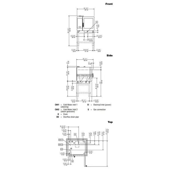 Combisteamer | INNOVA SELECTION | Gas | 6 Niveaus (1/1 GN) | 30°C/300°C | 12kW/1.1kW (230V) | Zelfreiniging | 867x850x808(h)mm