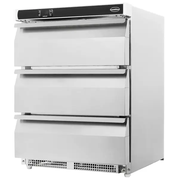 Koelkast | Energiezuinig | 101L | RVS | +2°C/+8°C | Geforceerd | 3 Laden | Wielen | 600x605x810(h)mm