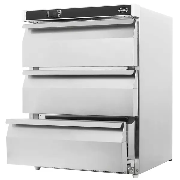 Koelkast | Energiezuinig | 101L | RVS | +2°C/+8°C | Geforceerd | 3 Laden | Wielen | 600x605x810(h)mm