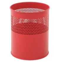 V-Part Afvalbak | Metaal | Rood | 10L | Open | Ø235x275(h)mm 
