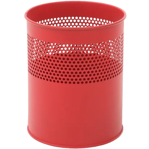 Afvalbak | Metaal | Rood | 10L | Open | Ø235x275(h)mm