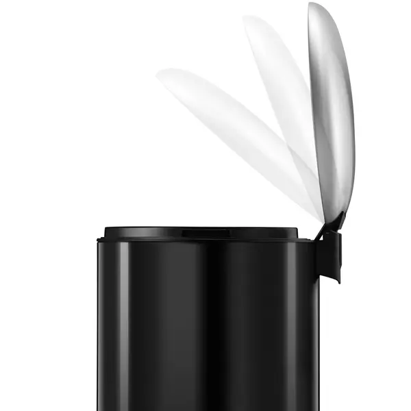 Pedaalemmer | BELLE DELUXE | RVS | Zwart | 3L | Klapdeksel | Ø167x260(h)mm