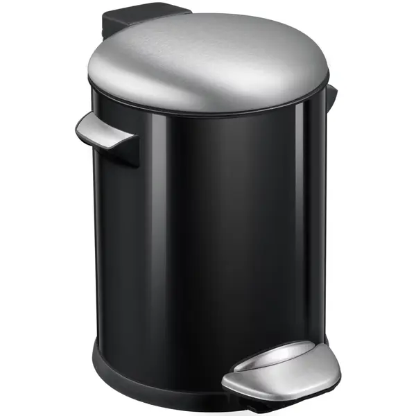Pedaalemmer | BELLE DELUXE | RVS | Zwart | 3L | Klapdeksel | Ø167x260(h)mm