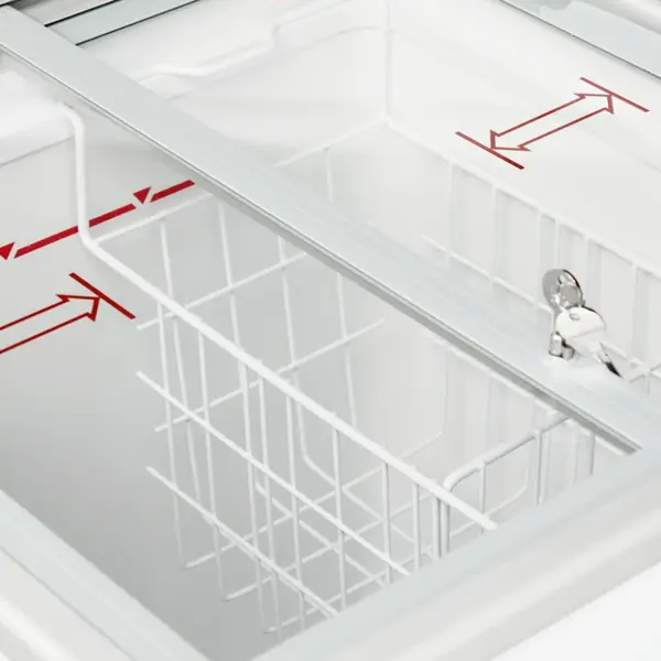 Vrieskist | IC | 108L | Wit | -14°C/-24°C | Statisch | Schuifdeksels | Wielen (Geremd) | 570x570x897(h)mm