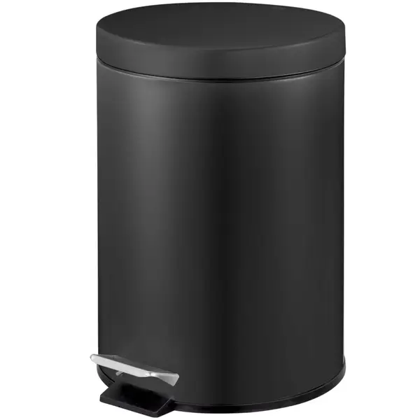 Pedaalemmer | Zwart | 5L | Klapdeksel | Ø203x284(h)mm