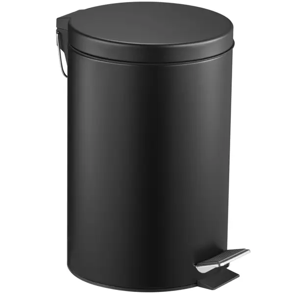 Pedaalemmer | Zwart | 5L | Klapdeksel | Ø203x284(h)mm