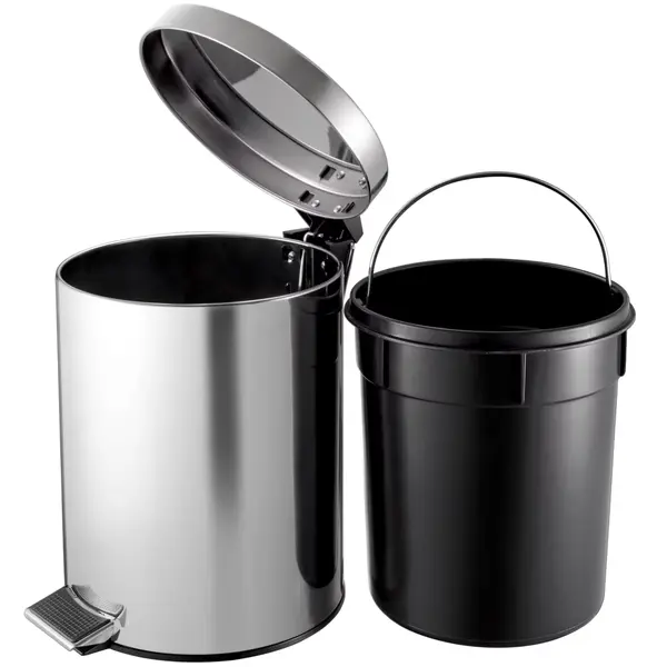 Pedaalemmer | RVS | 5L | Klapdeksel | Ø203x284(h)mm