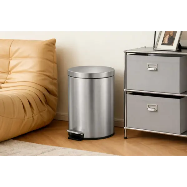 Pedaalemmer | RVS | 5L | Klapdeksel | Ø203x284(h)mm