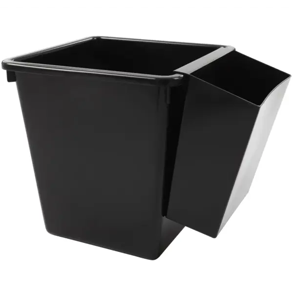 Afvalbak | Kunststof | Zwart | 27L | Open | Afvalscheiding | 340x340x360(h)mm