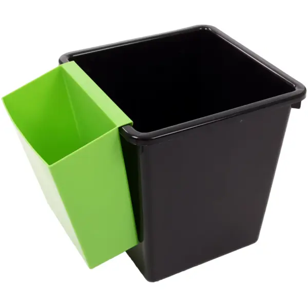 Afvalbak | Kunststof | Zwart | 27L | Open | Afvalscheiding | 340x340x360(h)mm