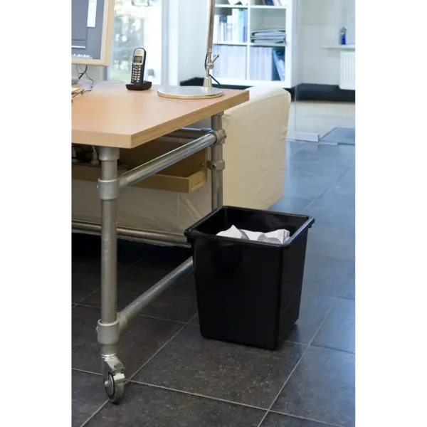 Afvalbak | Kunststof | Zwart | 27L | Open | Afvalscheiding | 340x340x360(h)mm