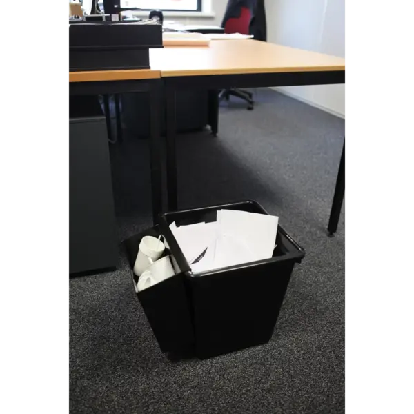 Afvalbak | Kunststof | Zwart | 27L | Open | Afvalscheiding | 340x340x360(h)mm