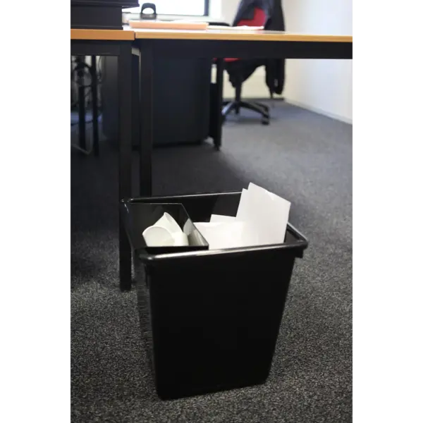 Afvalbak | Kunststof | Zwart | 27L | Open | Afvalscheiding | 340x340x360(h)mm
