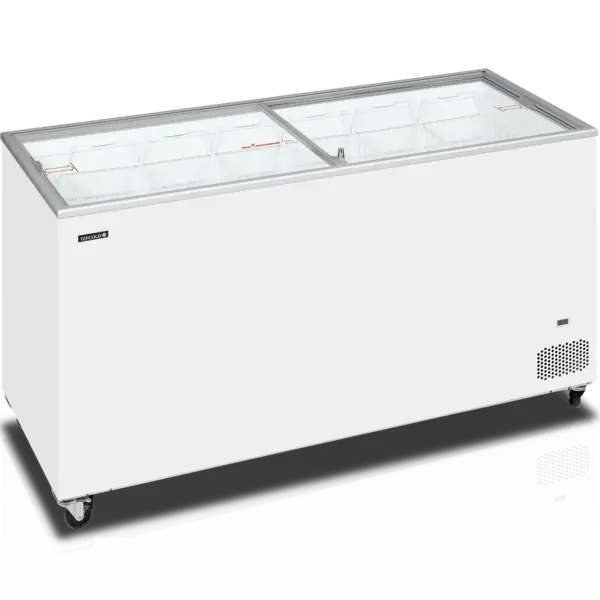 Vrieskist | IC | 491L | Wit | -14°C/-24°C | Statisch | Schuifdeksels | Wielen (Geremd) | 1550x630x892(h)mm