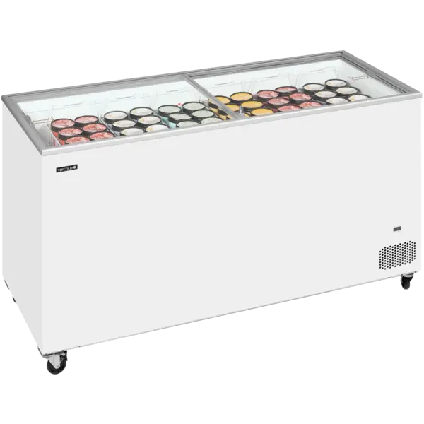 Vrieskist | IC | 555L | Wit | -14°C/-24°C | Statisch | Schuifdeksels | Wielen (Geremd) | 1750x630x892(h)mm