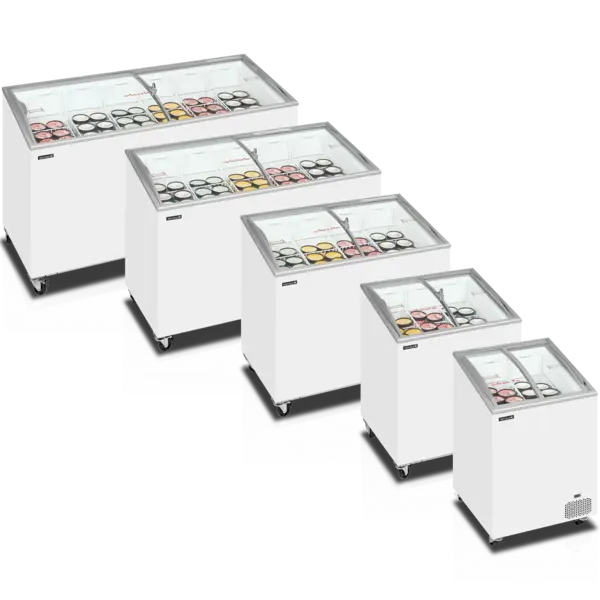 Vrieskist | IC | 176L | Wit | -14°C/-24°C | Statisch | Schuifdeksels | Wielen (Geremd) | 720x615x949(h)mm