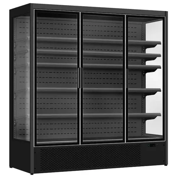 Wandkoeling | LUKE | Zwart | +2°C/+10°C | Geforceerd | Draaideuren | Wielen (Geremd) | 1955x720x2030(h)mm