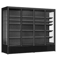 CombiSteel Wandkoeling | LUKE | Zwart | +2°C/+10°C | Geforceerd | Draaideuren | Wielen (Geremd) | 2508x720x2030(h)mm