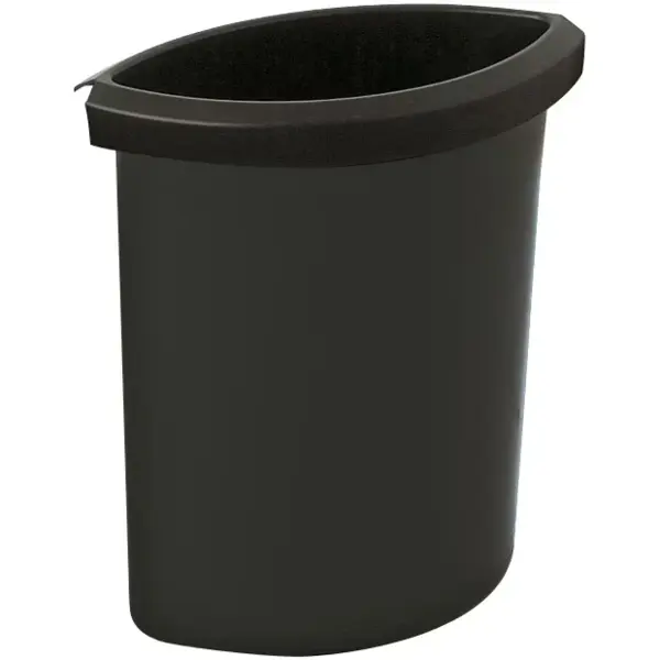 Inzetbakje | Kunststof | Zwart | 6L | Luxus Afvalbakken | 250x144x315(h)mm