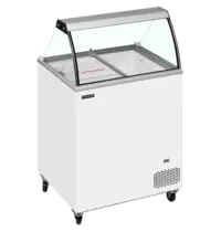 Tefcold Schepijsvitrine | IC | 191L | 4x 5L | -14°C/-24°C | Statisch | Gekoelde Reserve | Wielen (Geremd) | 720x630x1250(h)mm