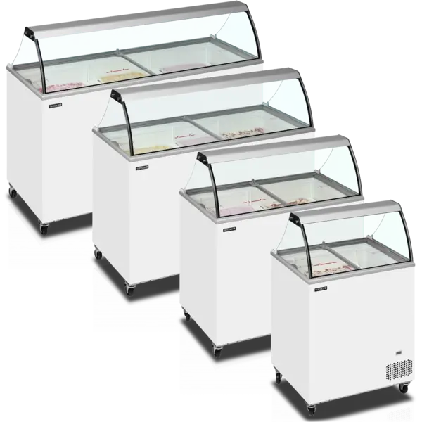 Schepijsvitrine | IC | 296L | 7x 5L | -14°C/-24°C | Statisch | Gekoelde Reserve | Wielen (Geremd) | 1010x630x1250(h)mm