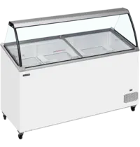Tefcold Schepijsvitrine | IC | 427L | 11x 5L | -14°C/-24°C | Statisch | Gekoelde Reserve | Wielen (Geremd) | 1550x615x1295(h)mm