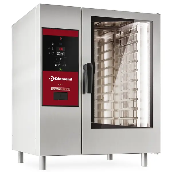 Combisteamer | INNOVA SELECTION | Gas | 10 Niveaus (1/1 GN) | 30°C/300°C | 31kW/1.1kW (230V) | Zelfreiniging | 867x850x1058(h)mm