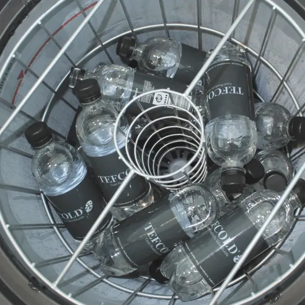 Koelemmer | 53L | Zwart | +2°C/+12°C | Statisch + Ventilator | Klapdeksel | Wielen (Geremd) | Ø457x830(h)mm