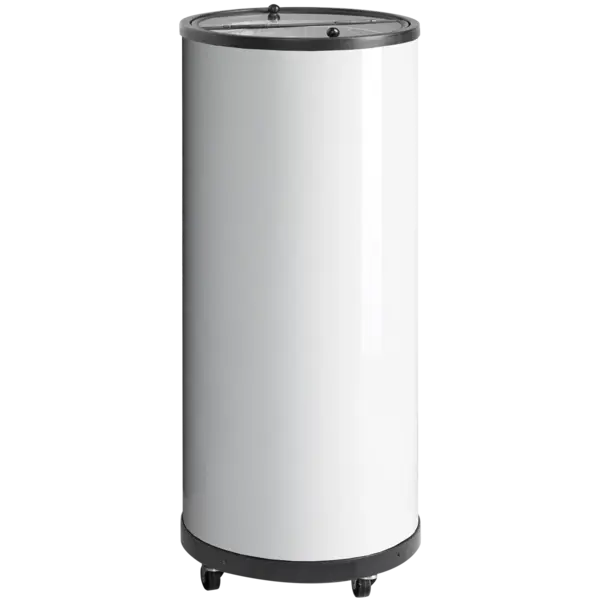 Koelemmer | 80L | Wit | +2°C/+12°C | Statisch + Ventilator | Klapdeksel | Wielen (Geremd) | Ø457x1076(h)mm