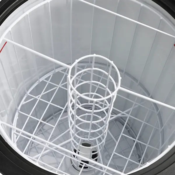 Koelemmer | 80L | Wit | +2°C/+12°C | Statisch + Ventilator | Klapdeksel | Wielen (Geremd) | Ø457x1076(h)mm