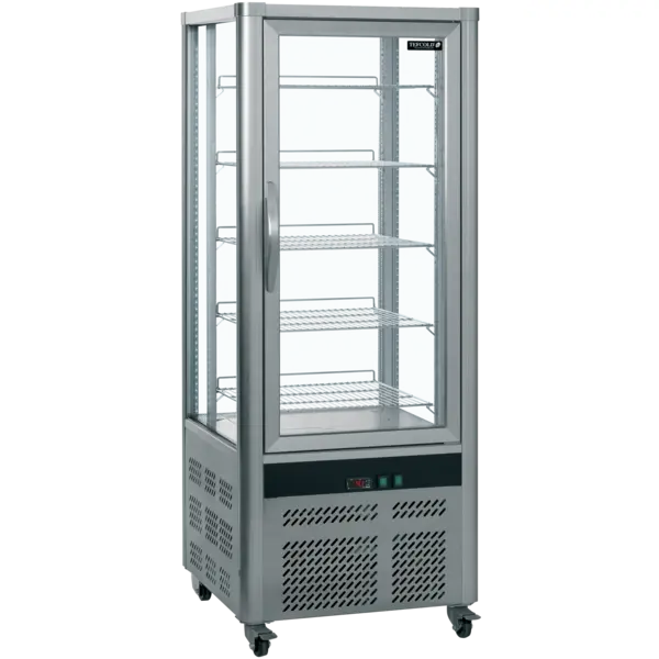 Koelvitrine | UPD | 468L | Aluminium/RVS | +2°C/+12°C | Geforceerd | 6 Niveaus | Wielen (Geremd) | 706x706x1800(h)mm