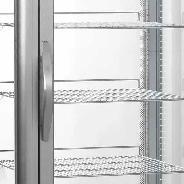 Koelvitrine | UPD | 468L | Aluminium/RVS | +2°C/+12°C | Geforceerd | 6 Niveaus | Wielen (Geremd) | 706x706x1800(h)mm