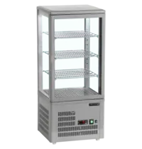 Tefcold Koelvitrine | UPD | 80L | Grijs | +2°C/+12°C | Geforceerd | 4 Niveaus | 428x386x1000(h)mm