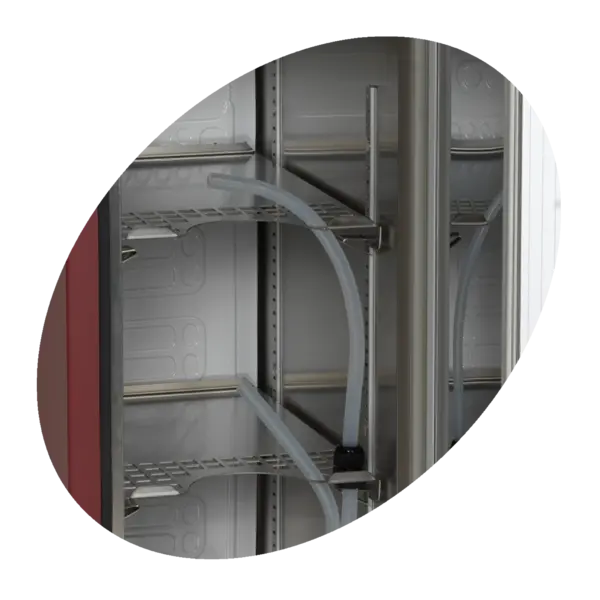 Wijndispenser | Rood | 2x 20L | +3°C/+9°C | Statisch | 392x595x1120(h)mm