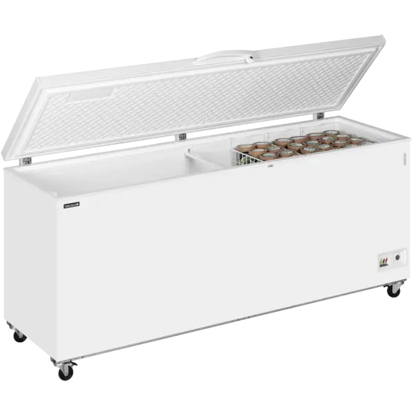 Vrieskist | CF-SL | Wit | 660L | -14°C/-24°C | Statisch | Kanteldeksel | Wielen (Geremd) | 2060x716x903(h)mm