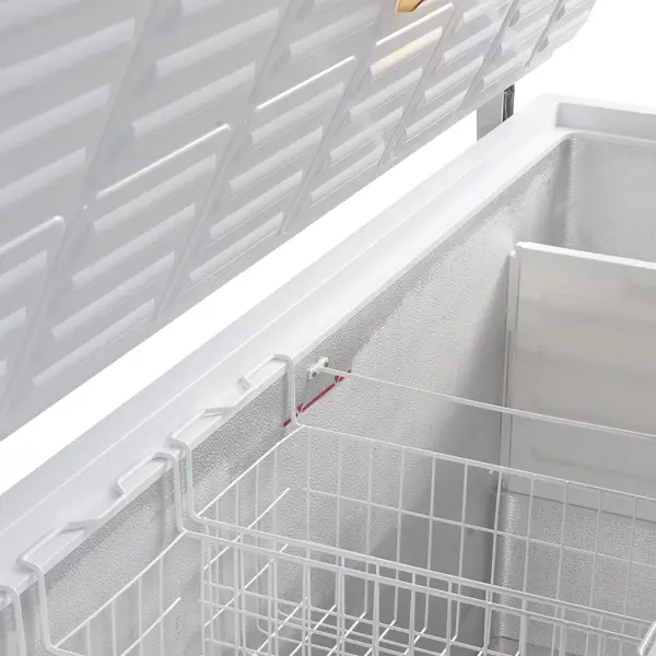 Vrieskist | CF-SL | Wit/RVS | 660L | -14°C/-24°C | Statisch | Kanteldeksel | Wielen (Geremd) | 2060x716x903(h)mm
