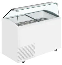 Tefcold Schepijsvitrine | UDRS | 431L | 10x 5L | -14°C/-20°C | Statisch | Gekoelde Reserve | Wielen (Geremd) | 1341x725x1235(h)mm