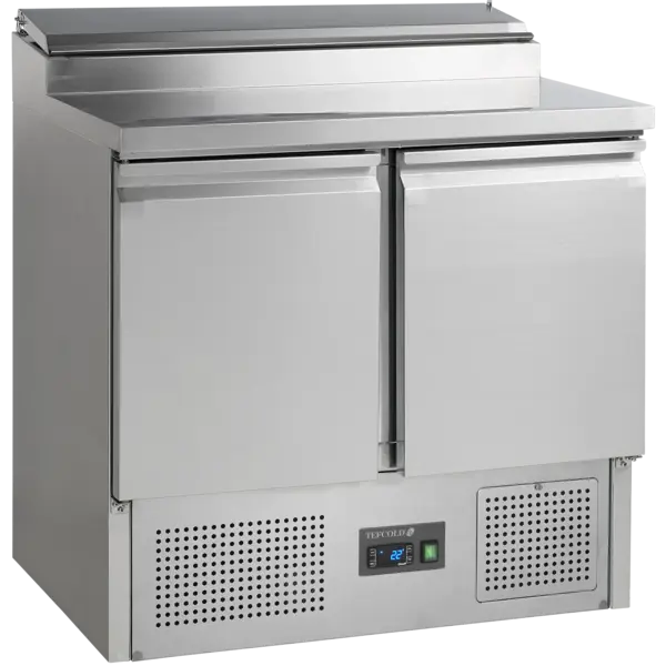 Saladette | 228L | 2 Deuren (1/1 GN) | Boven 5x 1/6 GN | +2°C/+10°C | Statisch + Ventilator | 900x700x950(h)mm