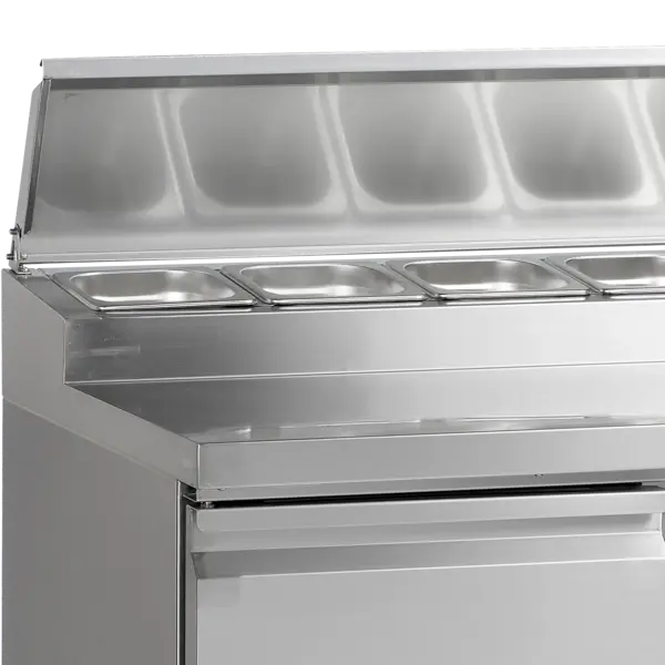 Saladette | 228L | 2 Deuren (1/1 GN) | Boven 5x 1/6 GN | +2°C/+10°C | Statisch + Ventilator | 900x700x950(h)mm