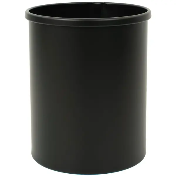 Afvalbak | Metaal | Zwart | 15L | Open | Ø255x305(h)mm