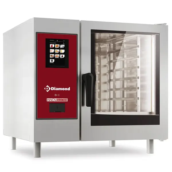 Combisteamer | INNOVA SELECTION | Gas | 6 Niveaus (1/1 GN) | 30°C/300°C | 12kW/1.1kW (230V) | Touchscreen | Zelfreiniging | 867x850x808(h)mm